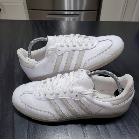 Adidas Samba Mens Size 9.5 Womens Size 10.5  OG ORIGINALS White / Grey Sneakers - Picture 2 of 16